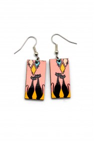 Cats in Love Earrings